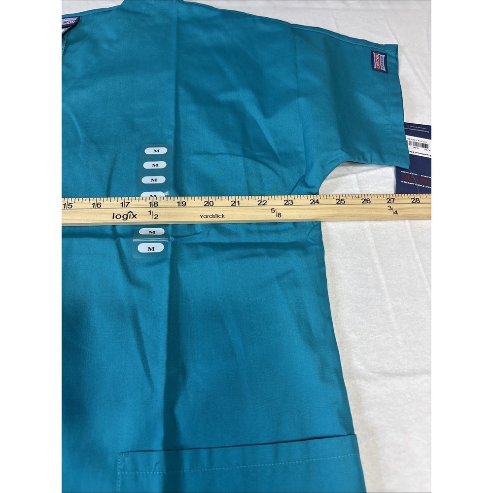 Cherokee Workwear 4700 V-Neck Scrub Top Teal Blue Medium TLBW New With Tags - Picture 7 of 9